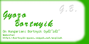 gyozo bortnyik business card
